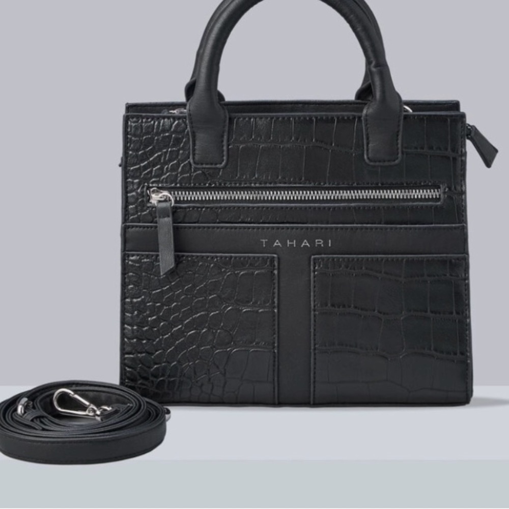 Tahari Tattler Mini Satchel NWT Black